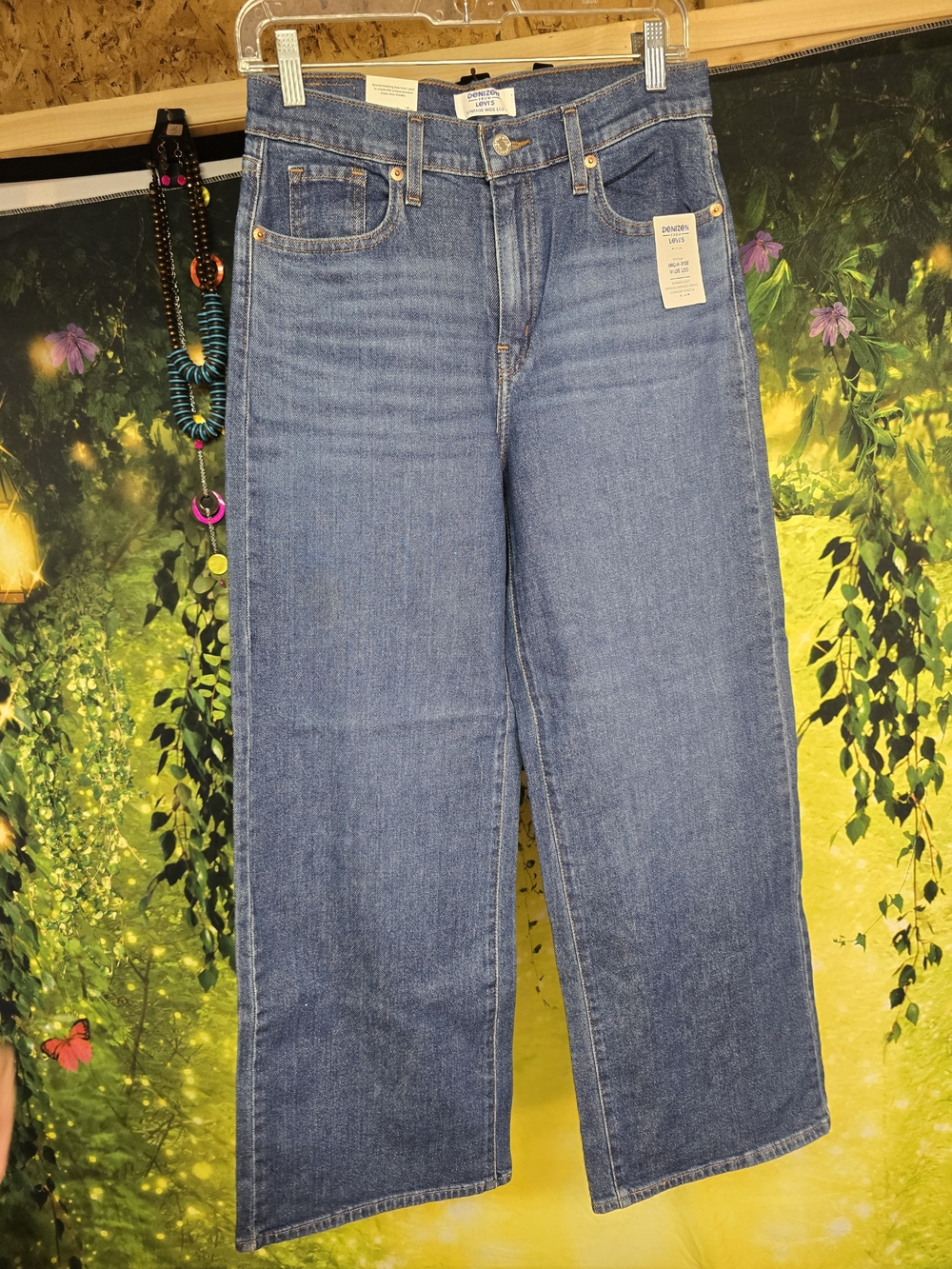 #149 Levi's Women's High-Rise Wide Leg Jeans in Medium Blue